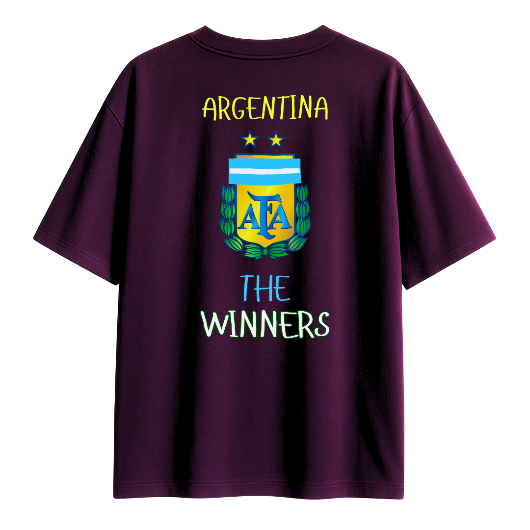 Argentina 'The winners' unisex Oversized T-Shirt
