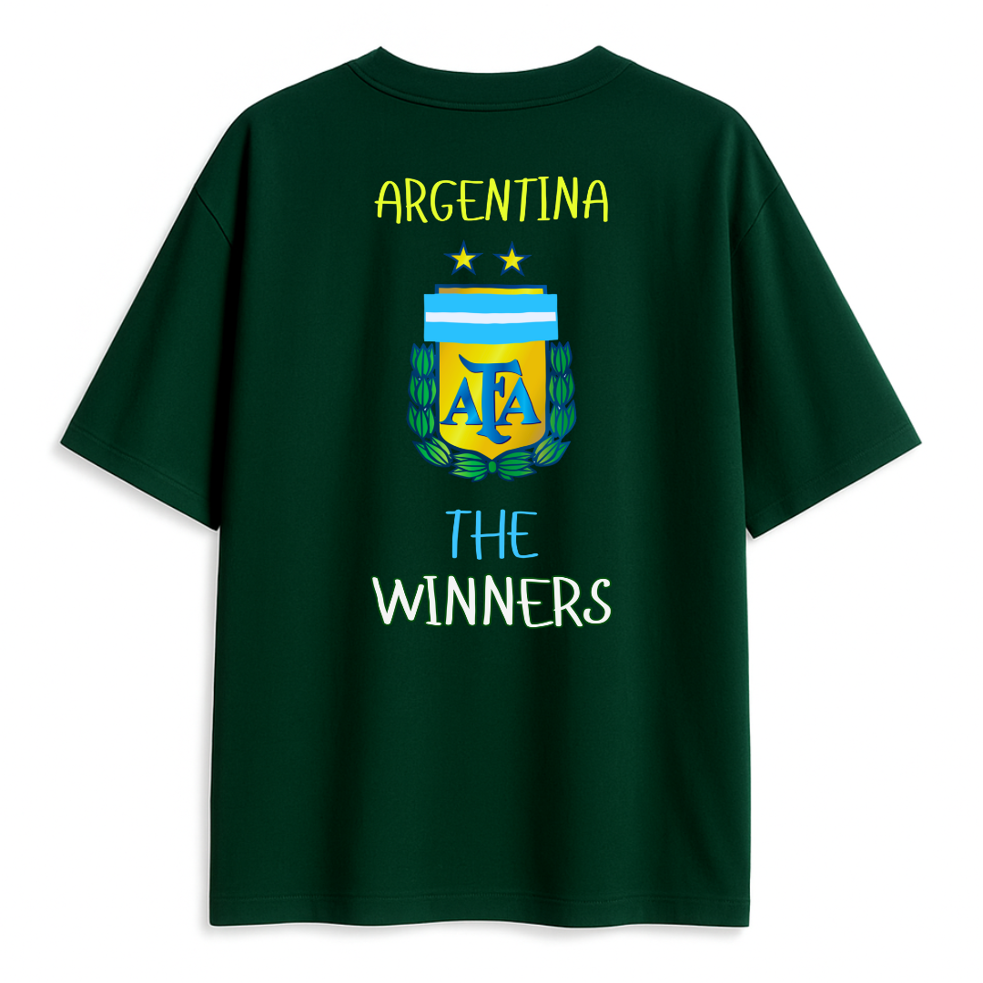 Argentina 'The winners' unisex Oversized T-Shirt