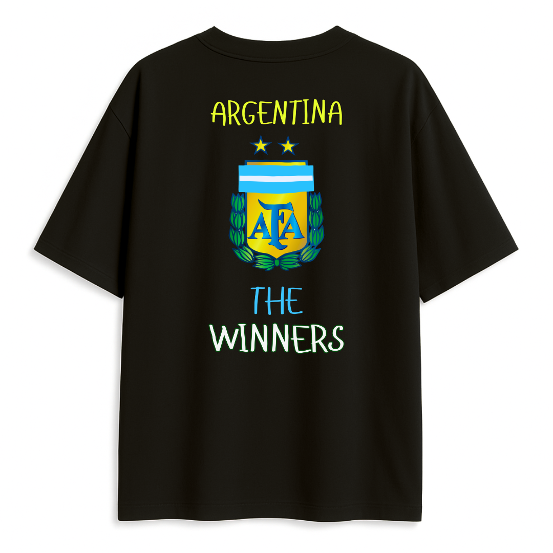 Argentina 'The winners' unisex Oversized T-Shirt