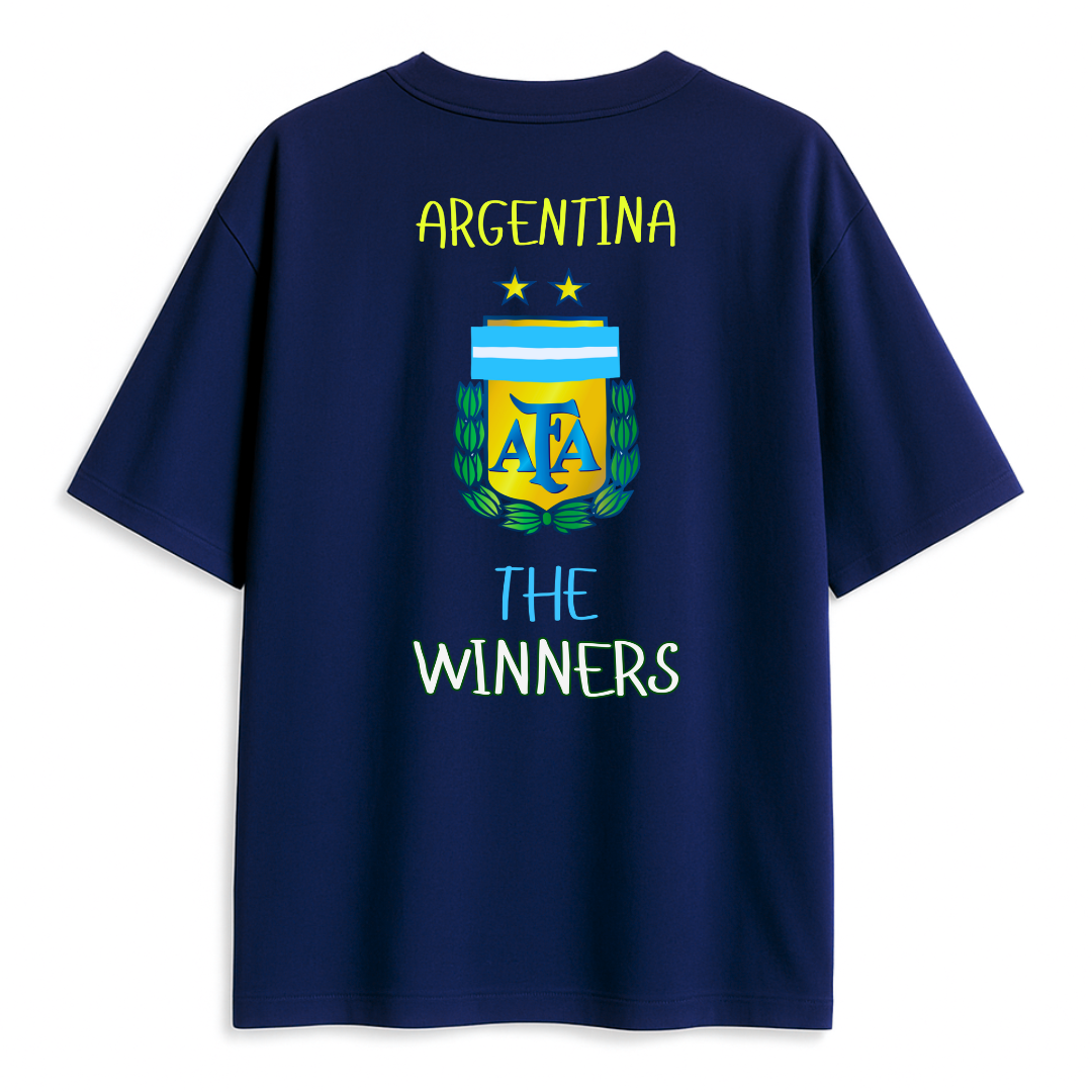 Argentina 'The winners' unisex Oversized T-Shirt