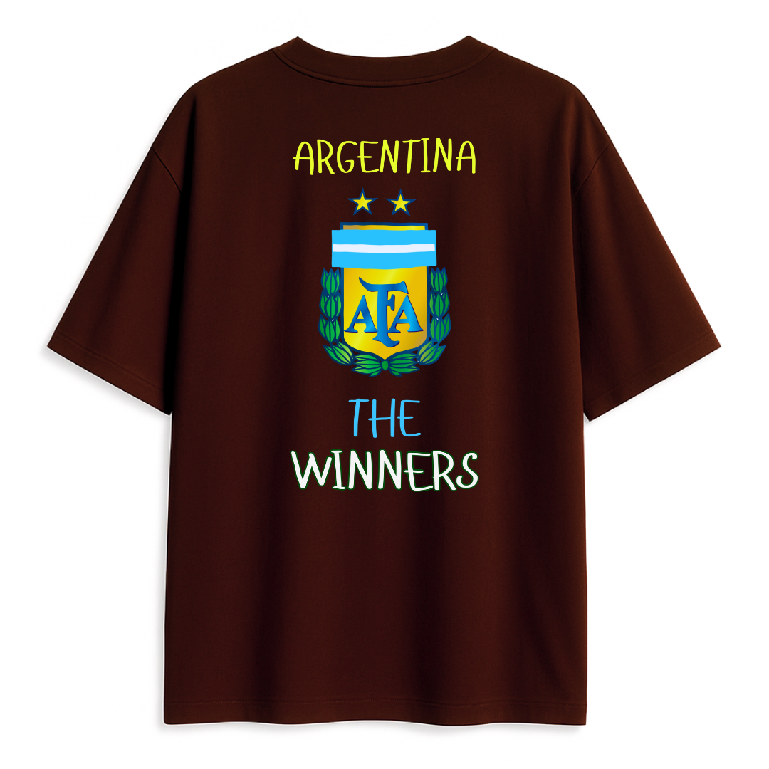 Argentina 'The winners' unisex Oversized T-Shirt